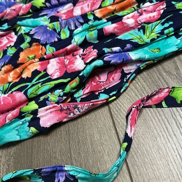 Diane Von‎ Furstenberg Floral Square Neck Short Sleeve Picket Maxi Dress Small - Picture 8 of 14